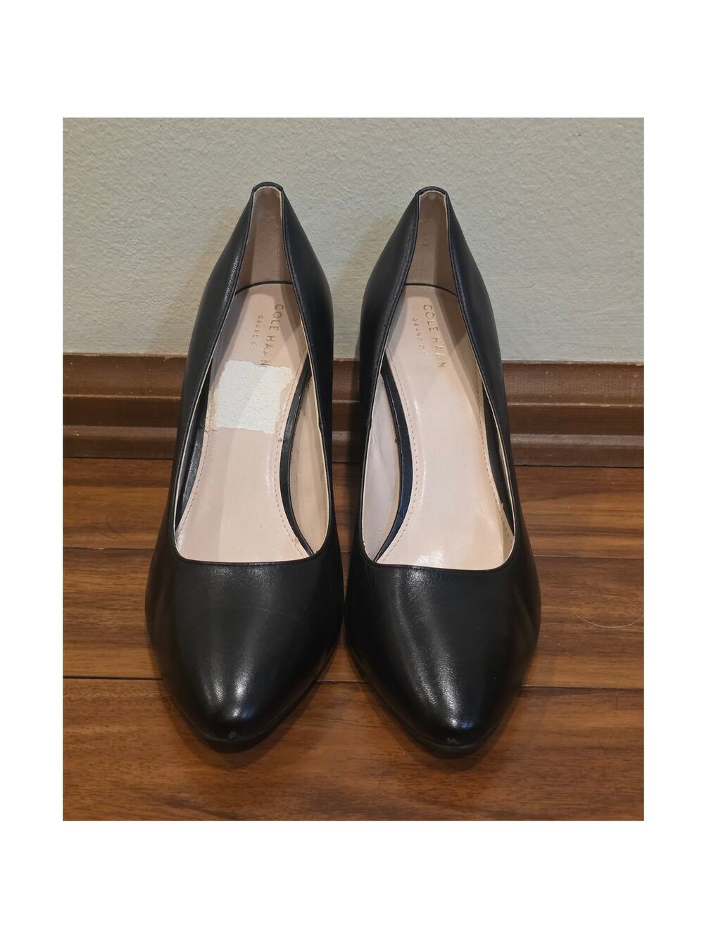 Cole Haan Grand OS almond stiletto heels pumps shoes - black - 9.5 B